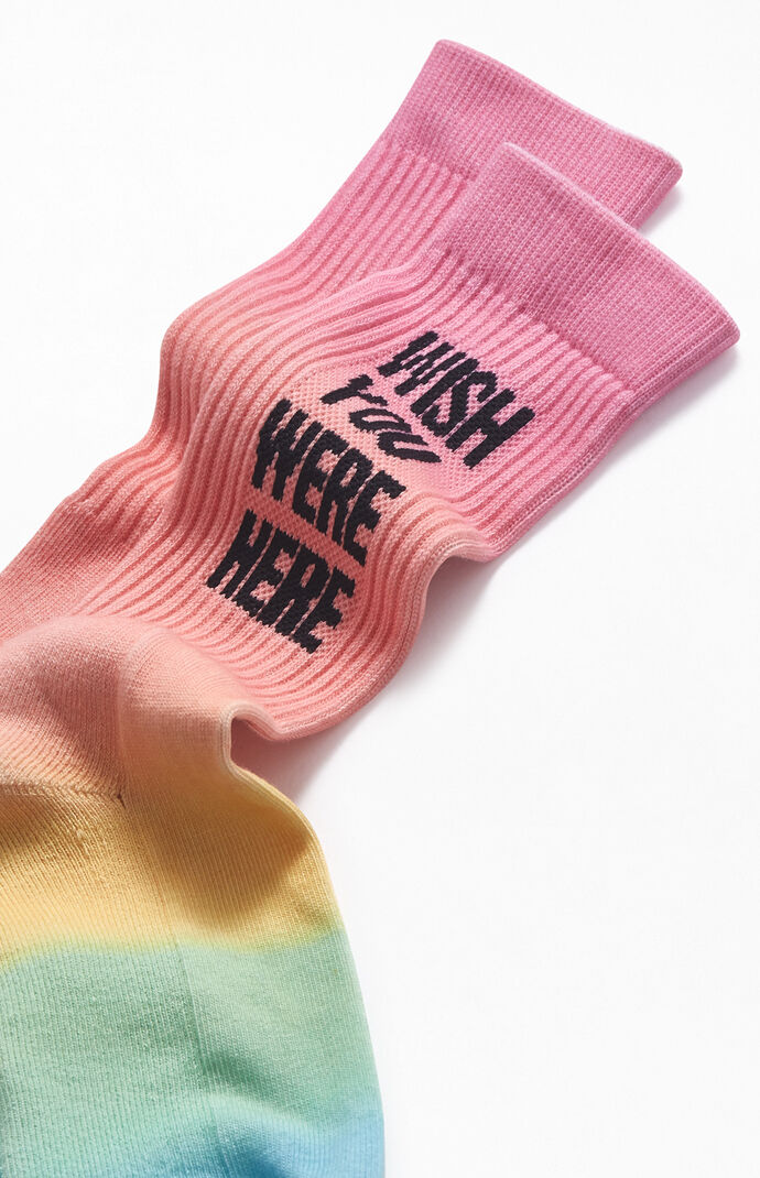 Wish You Were Here Crew Socks