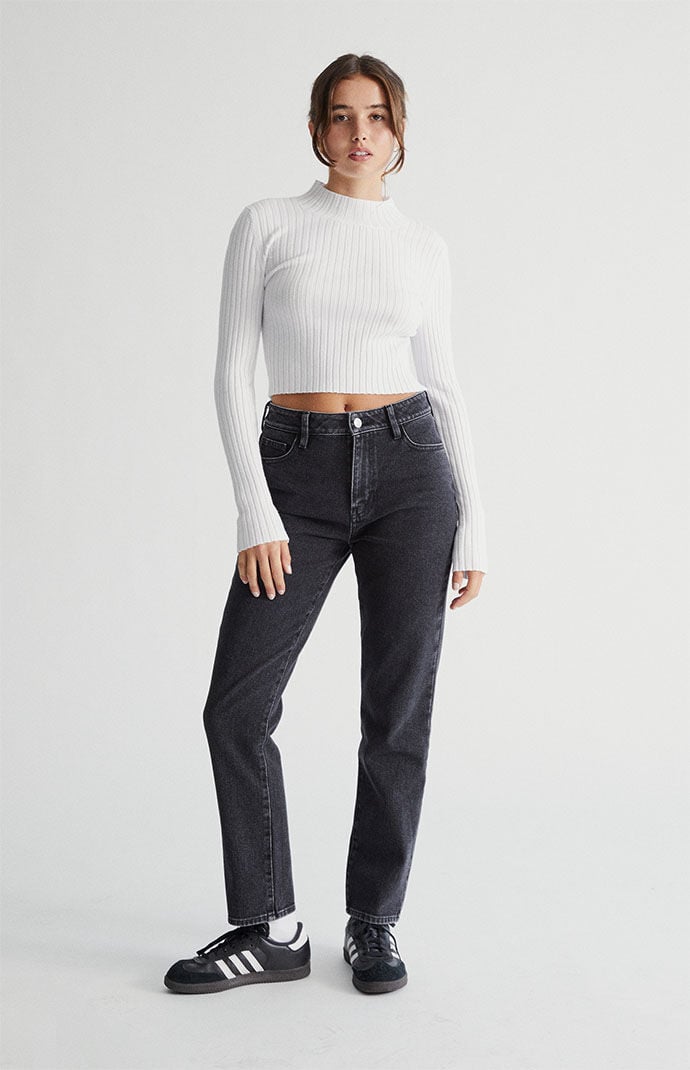 Black mom jeans best sale pacsun