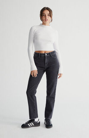 Eco Black Mom Jeans image number 4