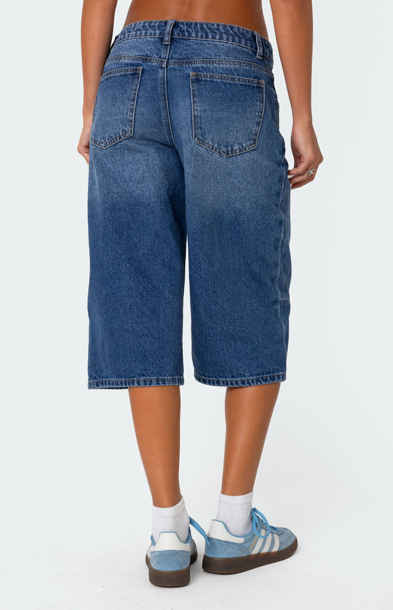 【SATIIIZ】Dayburn Washing Bermuda Denim Pants Dayburn Washing Bermuda Denim Pants - satiiiz