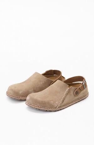 Lutry Premium Suede Clog Taupe image number 2