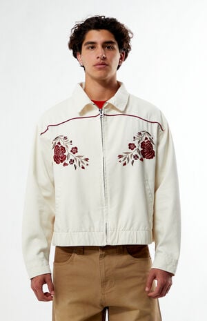 Western Floral Embroidered Gas Jacket
