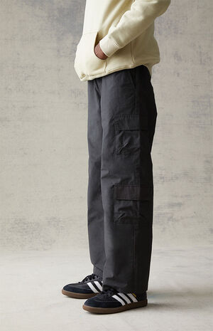 Black Baggy Cargo Pants image number 4