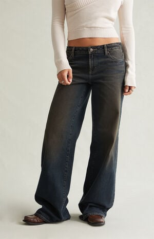 Casey Low Rise Baggy Contrast Stitch Dark Blue image number 2