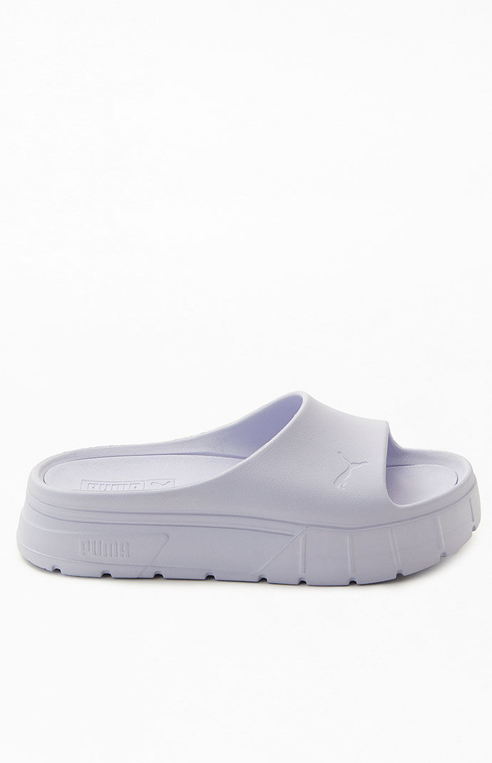 Womens white slide on sandals best sale