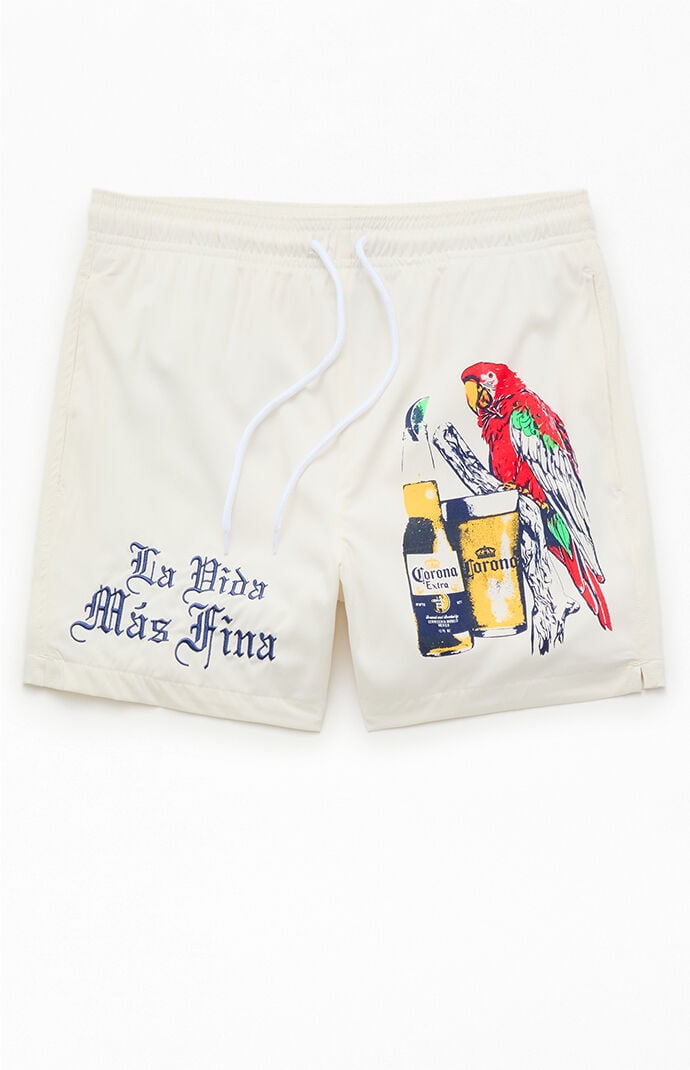 PacSun Corona Parrot 4.5" Swim Trunks