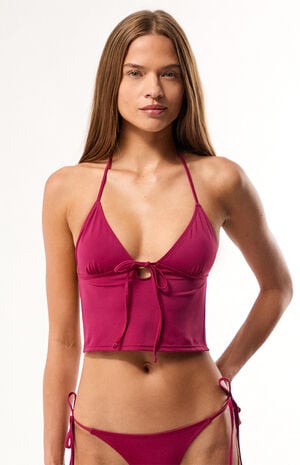 Plum Heather Tank Bikini Top image number 3