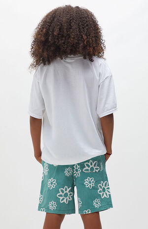 Green Flower Volley Shorts image number 3