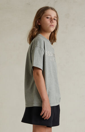 Kids Concrete Heather Classic Crew Neck T-Shirt image number 3