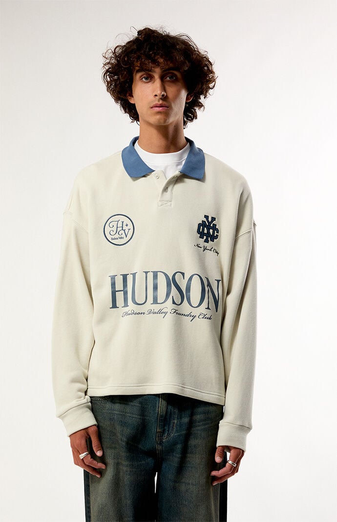 Pacsun Hudson Long Sleeve Rugby Polo Shirt