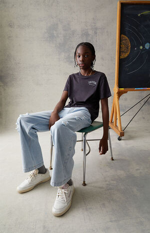 Light Blue Ripped Baggy Jeans image number 1