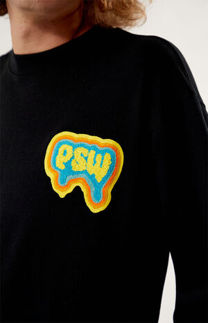 Chenille Patch Crew Neck Sweatshirt image number 2
