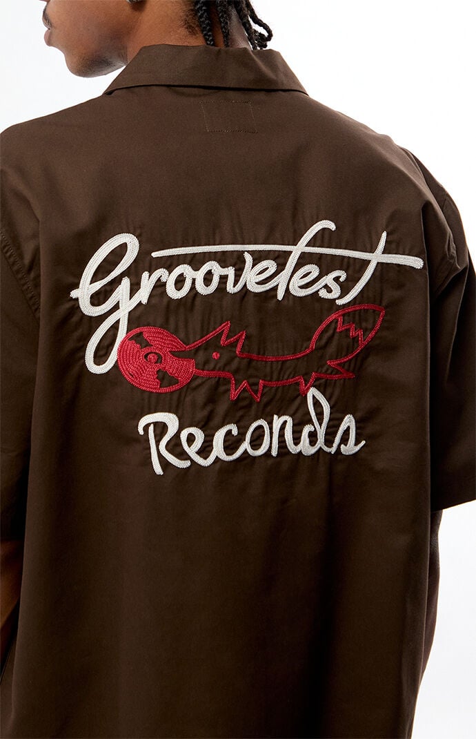 Pacsun Groove Records Chainstitch Camp Shirt