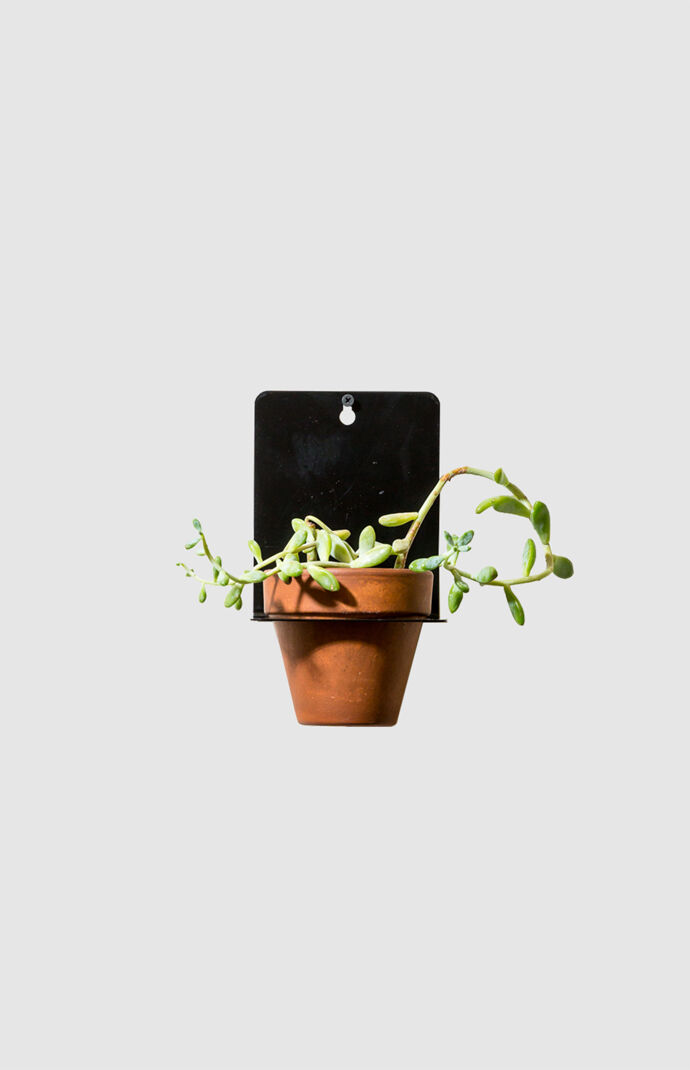 Black Sheet Metal Wall Planter