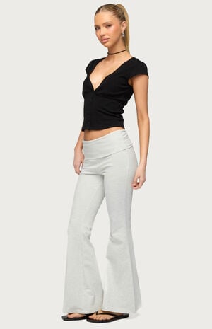 Petite Naomi Foldover Flared Leggings image number 4