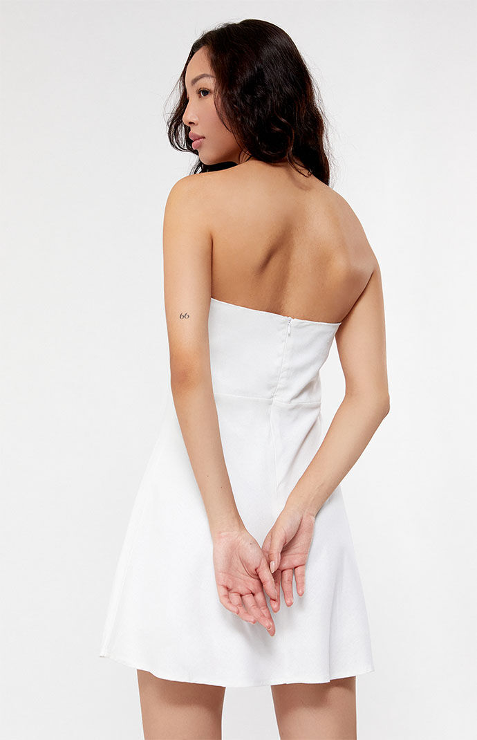 LA Hearts Strapless Linen Mini Dress PacSun