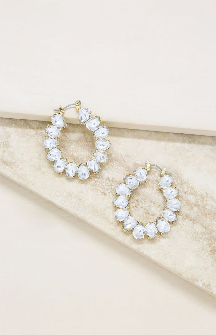 Statement Crystal Hoop Earrings