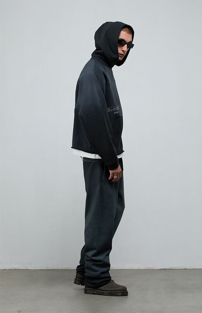 A.R.C. Black Vintage Wash Heavyweight Raglan Cutoff Oversized