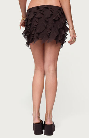 Clare Chiffon Ruffled Mini Skirt image number 3