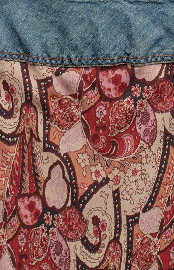 PS VINTAGE Red 2000s Y2K Midi Skirt