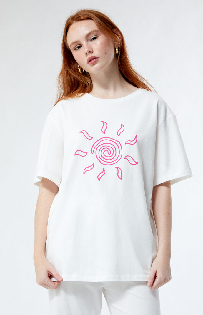 トップス always heart sun baby tee - white Always Do What You Should Do Heart Sun Baby Tee - White