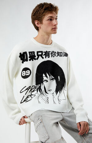 Careless Amime Cropped Sweater image number 1