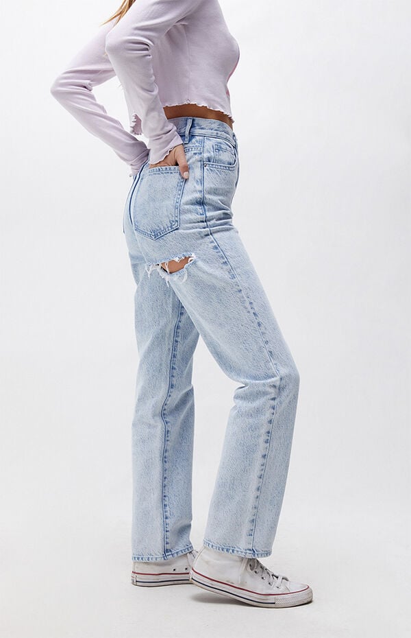 PacSun Eco Light Blue Acid Wash Dad Jeans PacSun