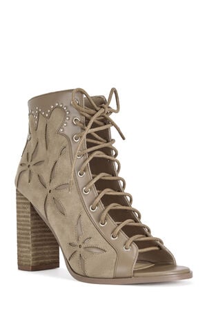 Women's Mirona Brown Western Peep Toe Booties image number 2