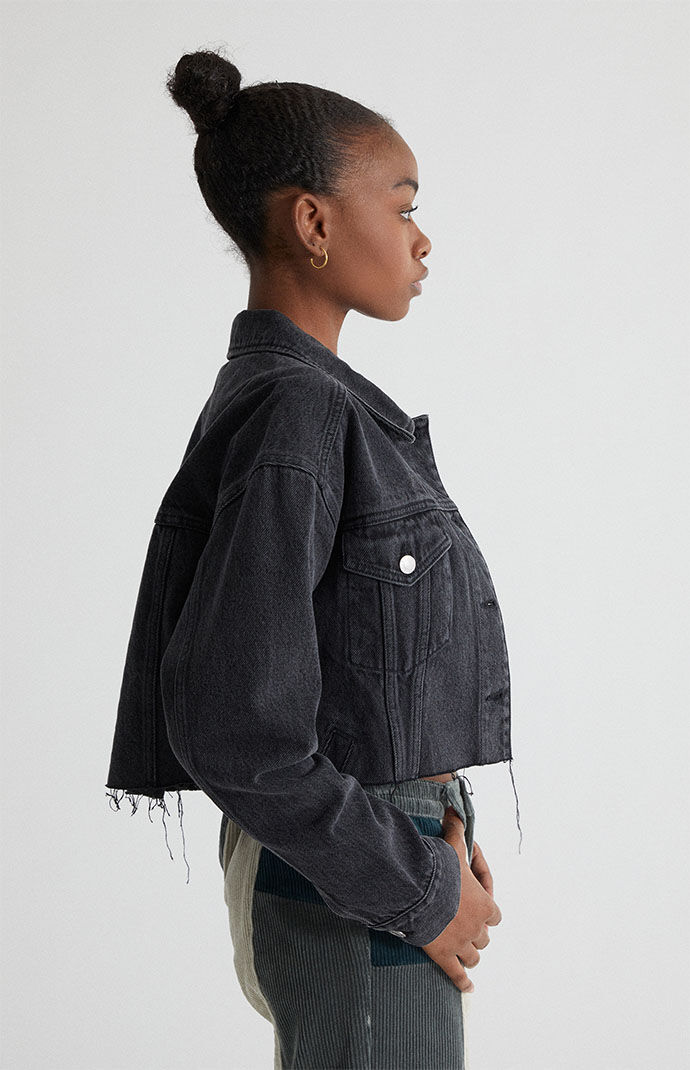 Black denim 2025 jacket pacsun