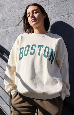 Cream Boston Crew Neck Sweatshirt image number 3