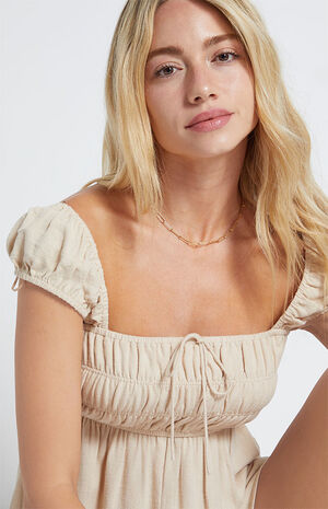 Smocked Cap Sleeve Romper image number 2