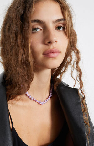 x PacSun Heart Gem Choker Necklace image number 2