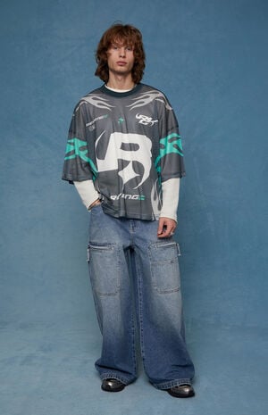 Ryder Ultra Baggy Jeans Zippered&nbsp;Medium Blue image number 1