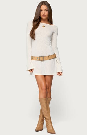 Noria Sheer Flared Sleeve Mini Dress image number 1