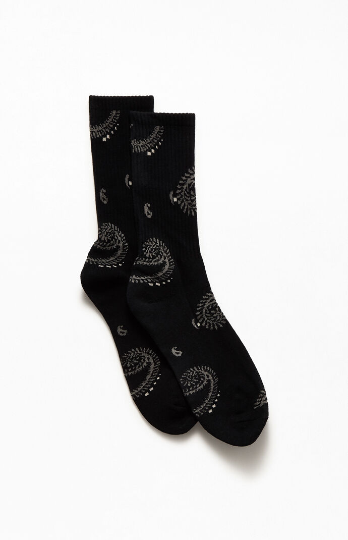 Recycled Paisley Crew Socks