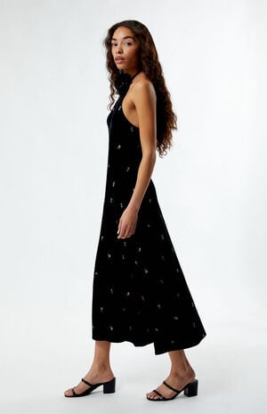 WEWOREWHAT Flower High Neck Midi Dress | Pacsun