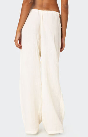 Leoni Side Tie Cotton Gauze Pants image number 5