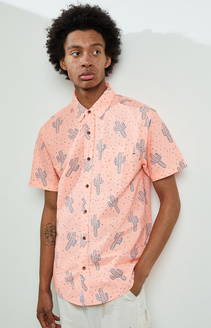 Cactus Short Sleeve Button Up Shirt