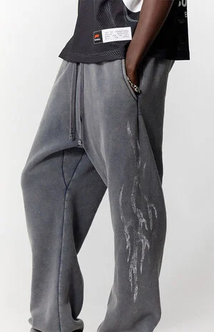 Tribal Fleece Baggy Sweatpants image number 5