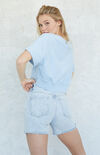 Light Blue '90s Girlfriend Denim Shorts Light Blue '90s Girlfriend Denim Shorts image number null