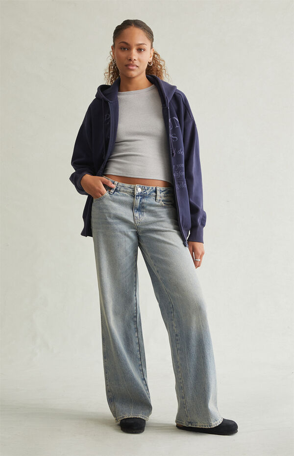 Casey Tint Low Rise Baggy Jeans Medium Indigo
