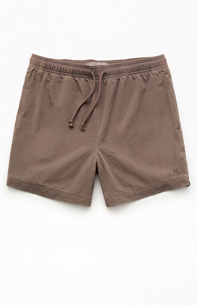 Pacsun Brown Sunny 5.5" Swim Trunks