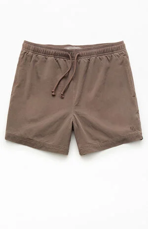 Brown Sunny 5.5" Swim Trunks image number 1