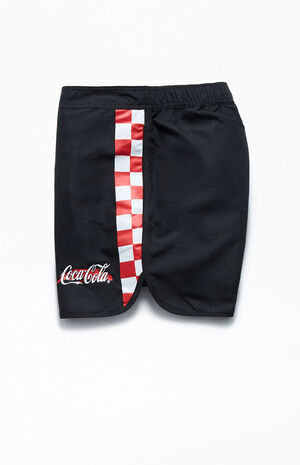 By PacSun Checkerboard 15" Scalloped Swim Trunks image number 3