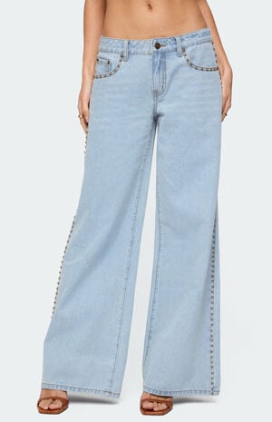 Stassie Studded Low Rise Jeans image number 2
