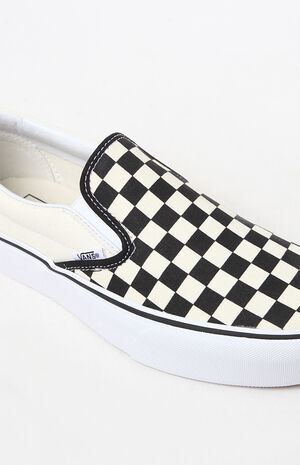 Women's Checkerboard Slip-On Platform Sneakers image number 5