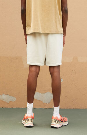 Cream Fleece Sweat Shorts image number 4