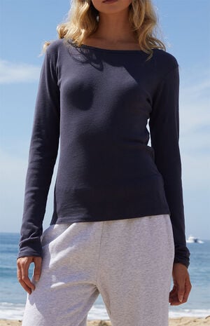 Blue Leah Long Sleeve Top image number 1