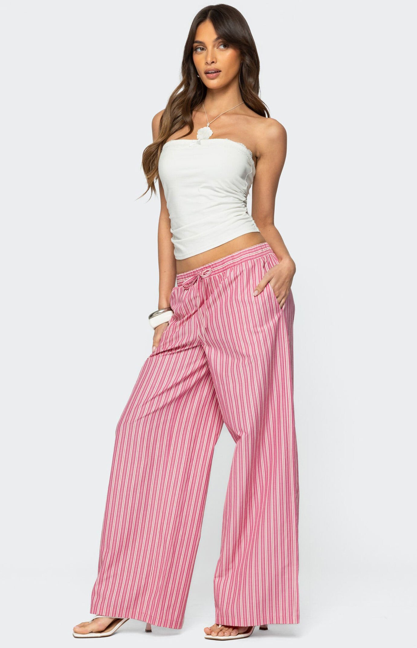 【HI FI FNK】Eden Striped Trousers Eden striped trousers - Navy/white – Designbysi.se