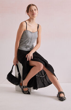 Frankie Button Up Sweater Tank Top image number 4